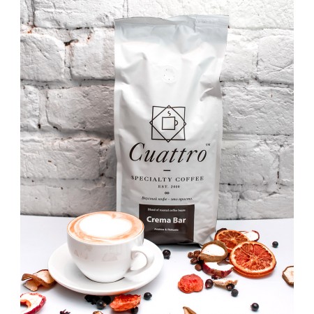 Кофе в зернах CUATTRO Crema Bar (упаковка 1 кг)