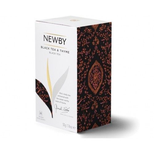 Newby Black Tea and Thyme / Черный чай с Чабрецом (25 пакетиков по 2 гр)